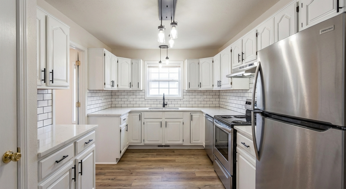 Modern kitchen after AI transformation